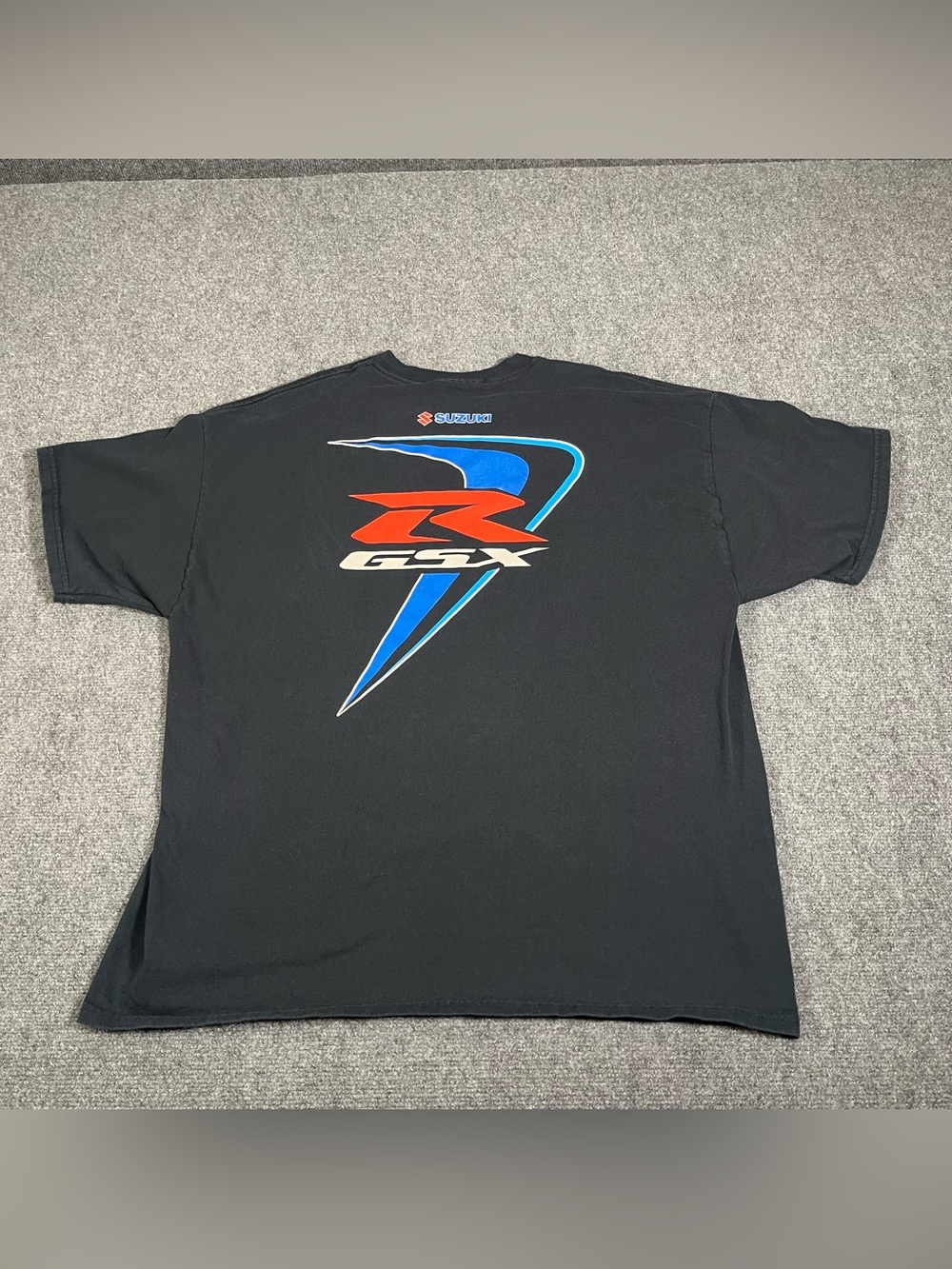 Vintage Suzuki GSX-R Motorcycles T-Shirt Graphic Tee Size 2xl Xxl Black Y2K